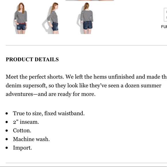 NWT Madewell Denim Cutoff Shorts 27 - Picture 8 of 8